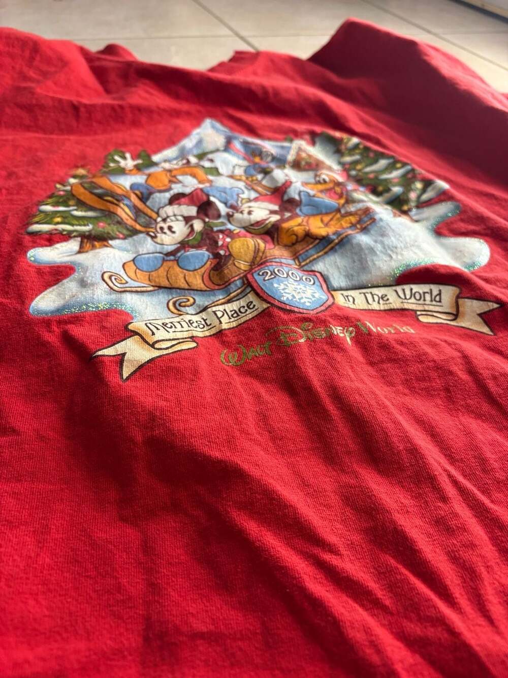 Absolutely insane Vintage 2000 Walt Disney World Merriest Place in the World Red